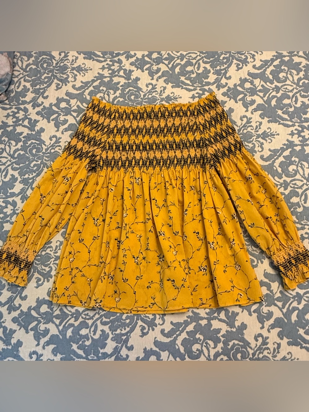 TMHL Yellow Off-Shoulder Top Medium